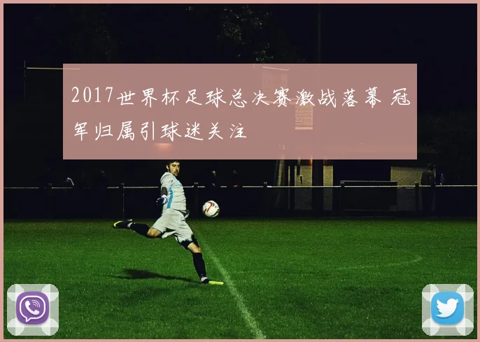 2017世界杯足球总决赛激战落幕 冠军归属引球迷关注